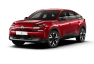 Red Citroen crossover car.