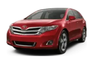 Red Toyota crossover car.